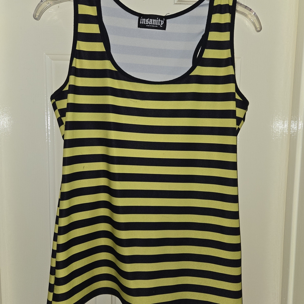 Women's Yellow and Black Striped Tank Top/ 🎈5 For $30